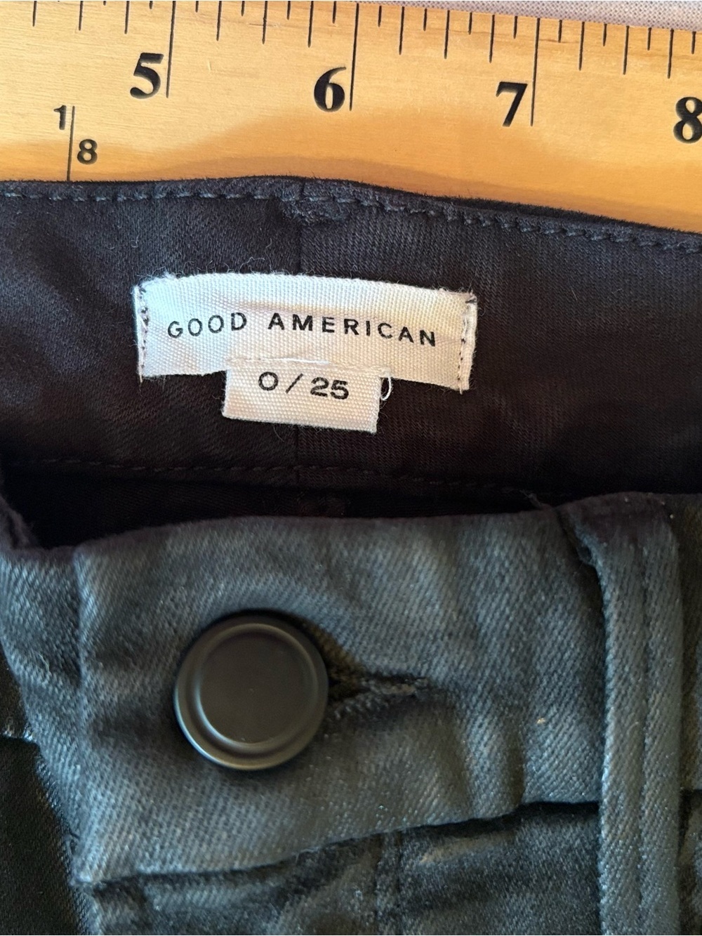 Good American Black High-Shine Skinny Faux Leather Jeans - Picture 4 of 10